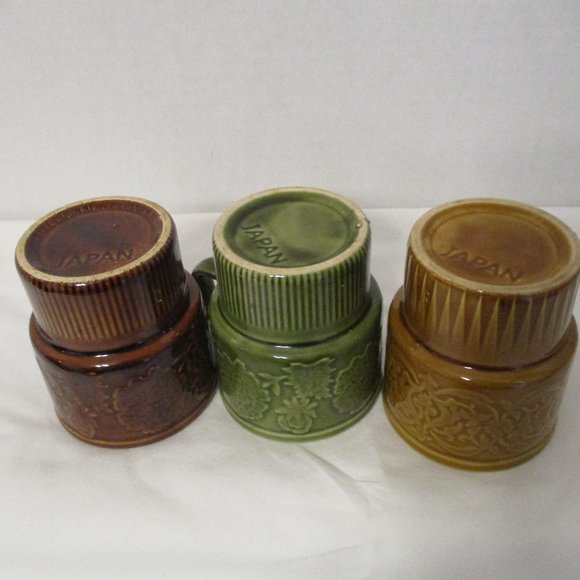 ***SOLD***   MCM Stackable Stoneware Coffee Mugs - Picture 4 of 6